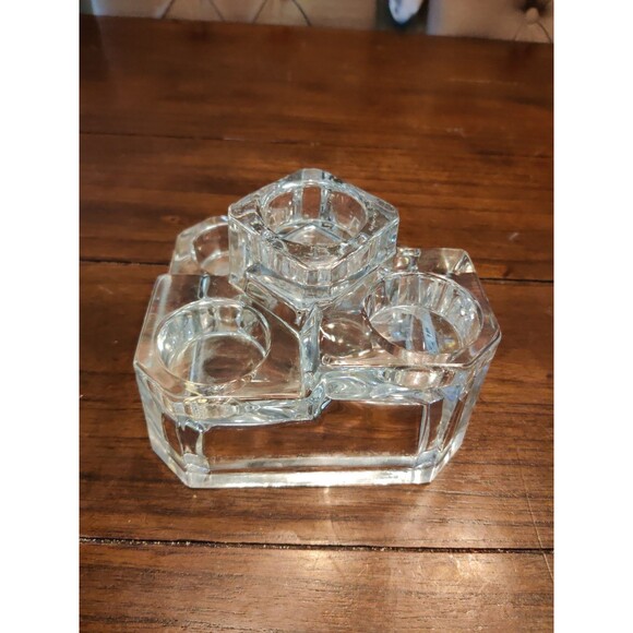Vintage Germany Partylite CRYSTAL Castle 5 Tier Tea Light Votive Candle Holder - Picture 3 of 7